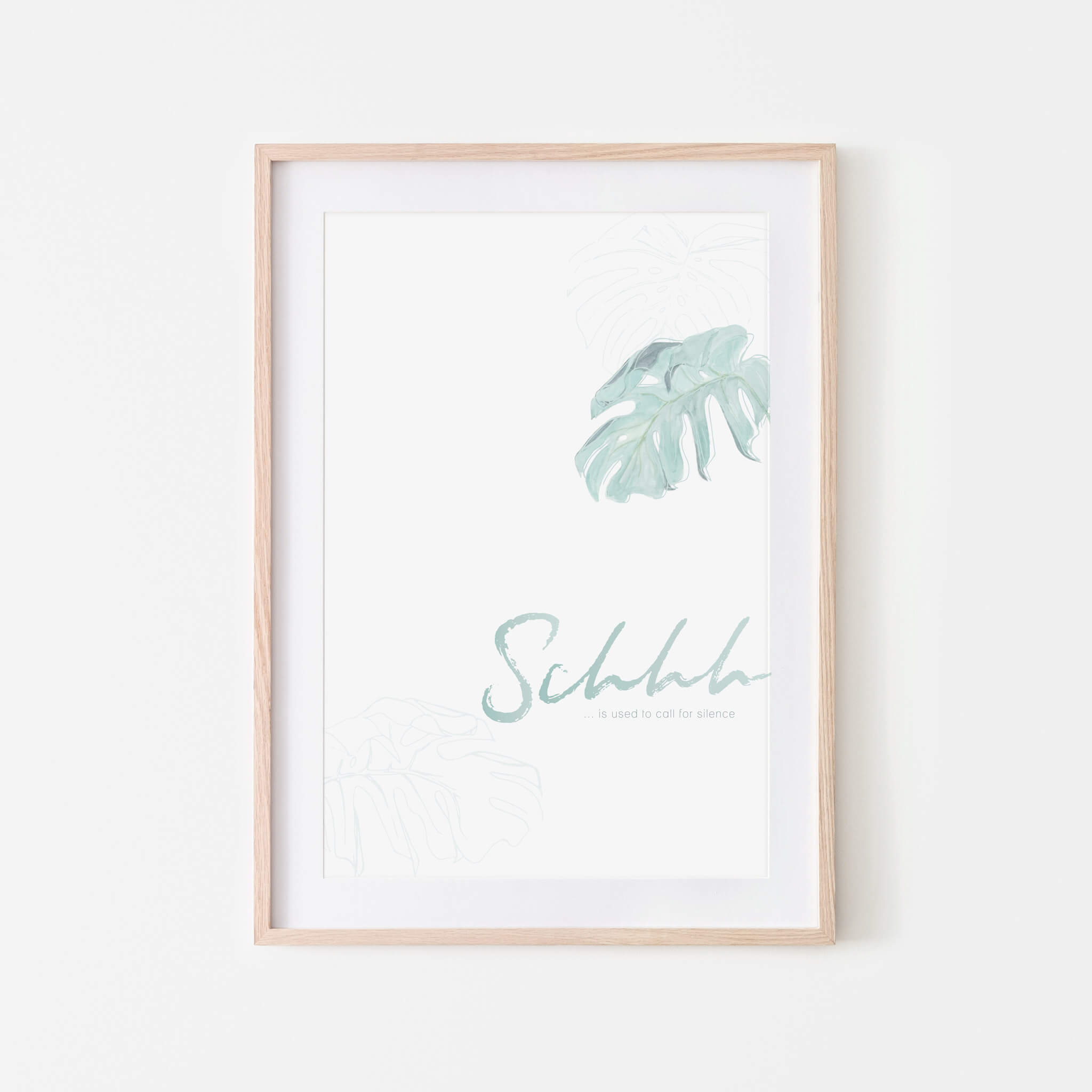 Um Ruhe bitten! Poster mit Spruch: SCHHH is used to call for silence