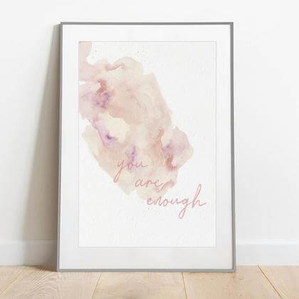 "you are enough" Poster