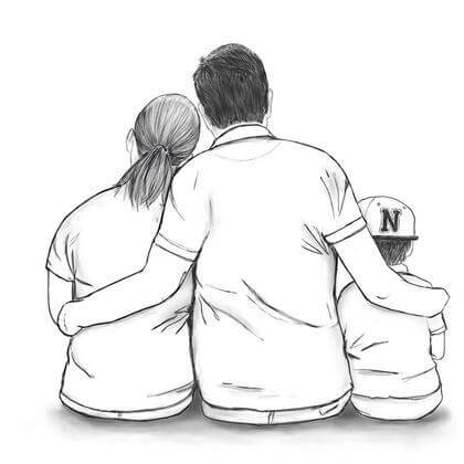 Familienportrait schwarz weiß - Image 3