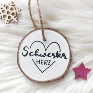 Anhänger – Schwesterherz (handgemacht)