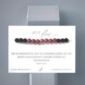 Lava Rhodochrosit  Armband  6mm