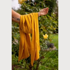 Musselin Schal – Curry Yellow