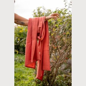 Musselin Schal – Ginger Red