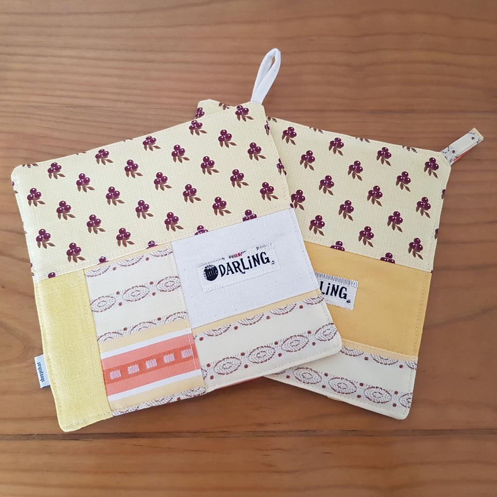 Topflappen gelb