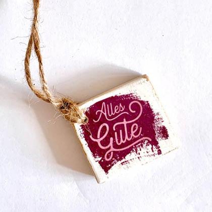 Geschenkanhänger lila