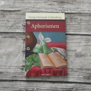 Notizbuch aus altem Buch „Aphorismen“