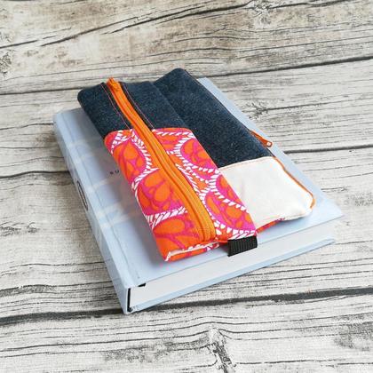 Doppel-Pennal Jeans-pink-orange