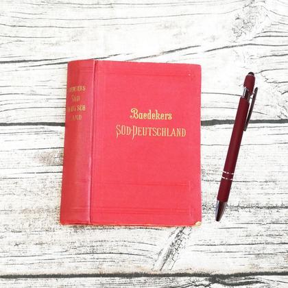 Notizbuch aus altem Buch "Baedeker"