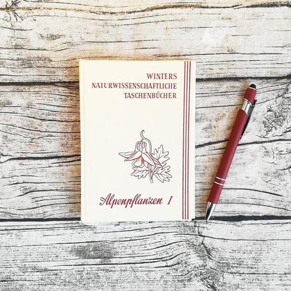 Notizbuch aus altem Buch "Alpenpflanzen"