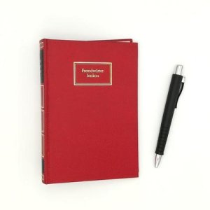 Notizbuch aus altem Buch „Fremdwörterlexikon“