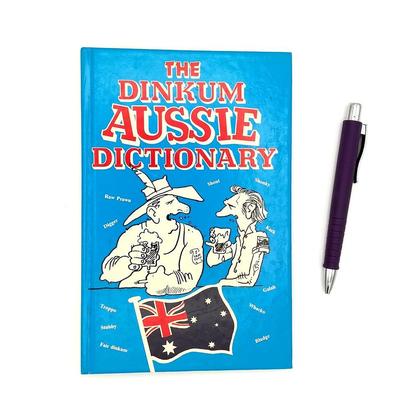 Notizbuch aus altem Buch "Aussie Dictionary"