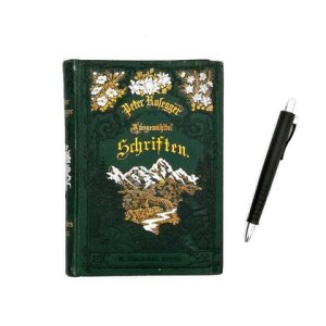 Notizbuch aus altem Buch „Rosegger“