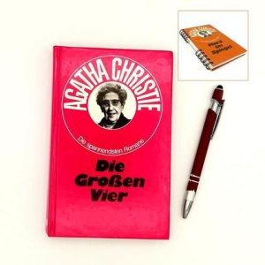 Notizbuch aus altem Buch „Die Großen Vier“