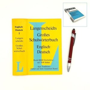 Notizbuch aus altem Buch „Wörterbuch Englisch-Deutsch“