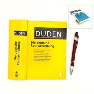 Notizbuch aus altem Duden „Die deutsche Rechtschreibung“