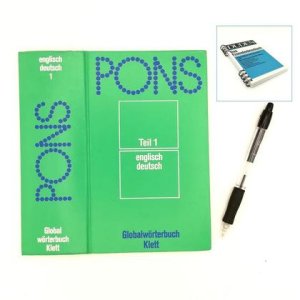 Notizbuch aus altem Wörterbuch „Pons Englisch-Deutsch“