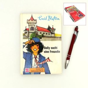 Notizbuch aus altem Buch „Dolly sucht eine Freundin“