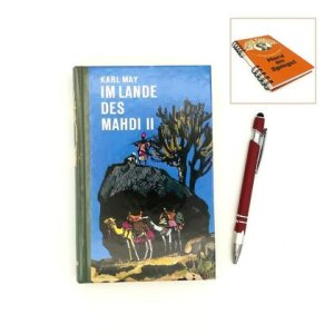 Notizbuch aus altem Buch „Im Lande des Mahdi II“