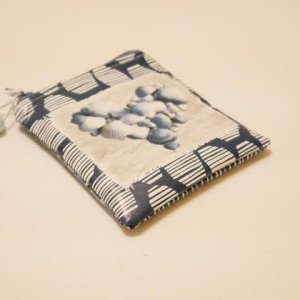 Krimskramstäschchen, Kosmetiktasche „Muscheln blau““