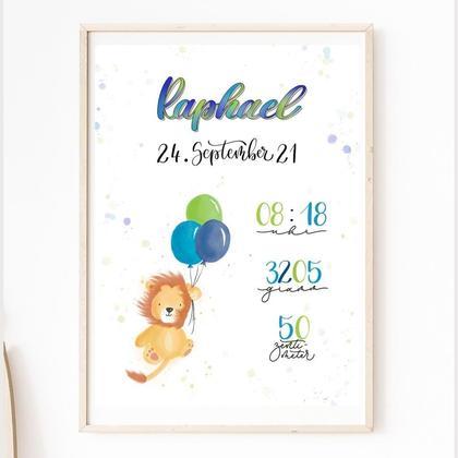 Geburtsposter Löwe