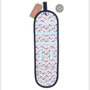 SPANGENTASCHE – mit Drucknopf/Aufhängeschlaufe – Muster rosa/blau/weiß