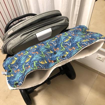 KINDERWAGEN- MUFF SOFTSHELL - DINOSAURIER