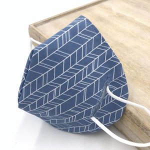 COVER für FFP2- Maske „Fischgrätmuster blau“