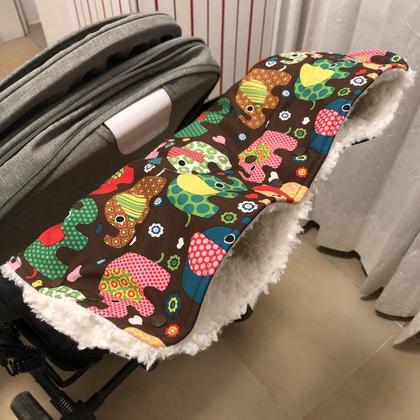 KINDERWAGEN- MUFF Softshell - ELEFANTEN BRAUN