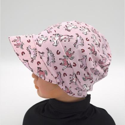 SONNENKAPPE - Größe wählbar - PFERDE rosa