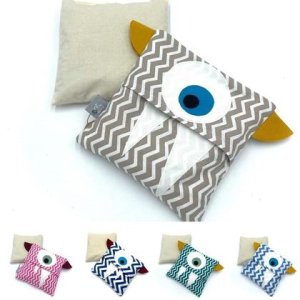 2in1 WÄRME/KÄLTEKISSEN S – MONSTER ZICKZACK (abziehbar, Farbe wählbar)