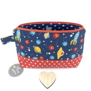 KOSMETIKTASCHE/NECESSAIRE – Weltraum