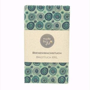 XXL- BROTTUCH (Bienenwachstuch) – KREISE MINT