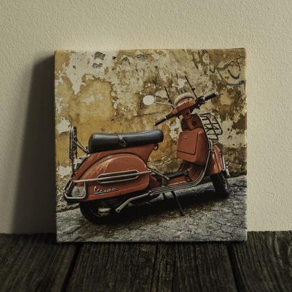 Foto auf Leinwand: "Rote Vespa"
