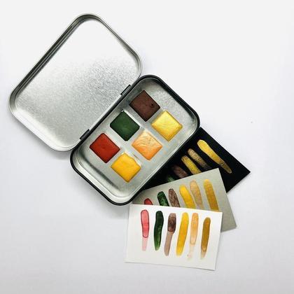 Handgemachte Aquarellfarben-Set "Herbst"