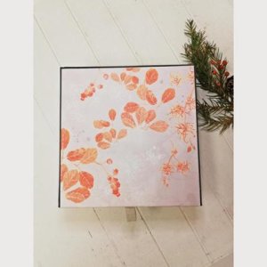 Geschenkschachtel mit Klappdeckel „Blätter“