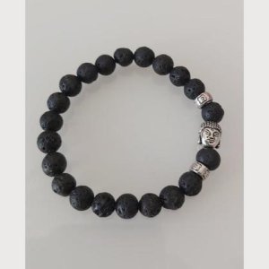 Armband Lava – schwarz – mit Buddha