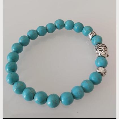 Armband Howlith - türkis - mit Buddha