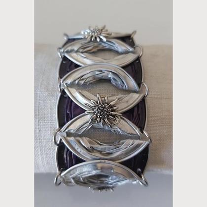 upcycling: Trachten - Armband aus Kaffeekapseln - violett