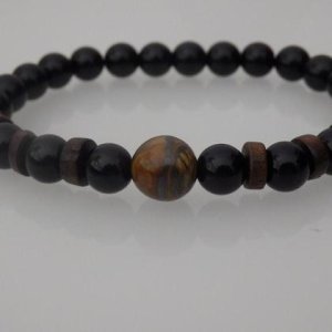 Herren Armband – Onyx-Tigerauge