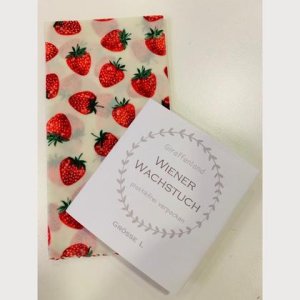 Wiener Wachstuch Gr. L Erdbeeren