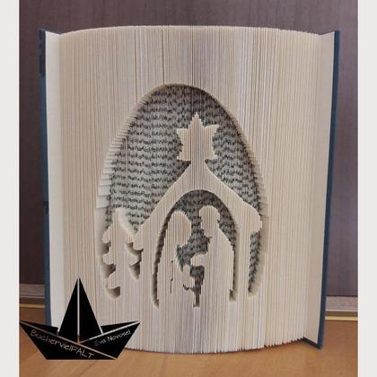 Weihnachtskrippe - gefaltetes Buch