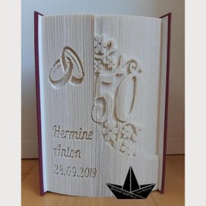 Goldene Hochzeit – gefaltetes Buch