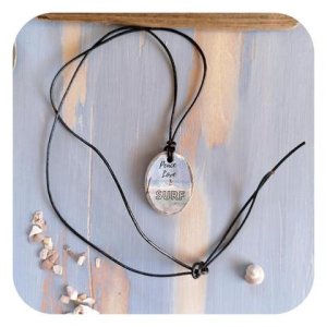 Halskette „Peace*Love*Surf“
