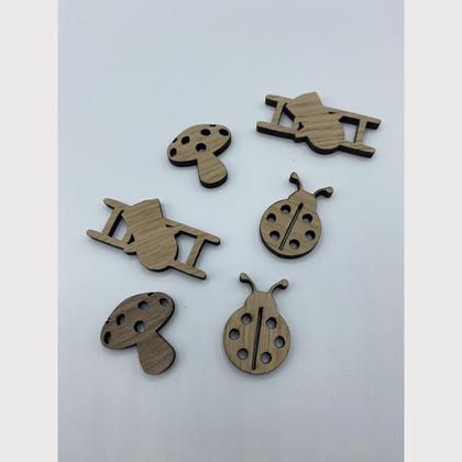 Glücksbringer Holz Set
