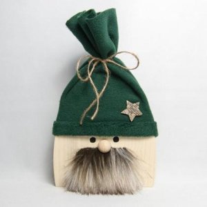 Weihnachts-Wichtel mit grüner Mütze – mittel
