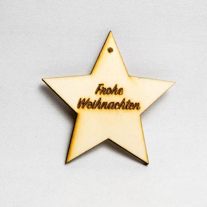 Weihnachts-Geschenksanhänger - Stern "Frohe Weihnachten"