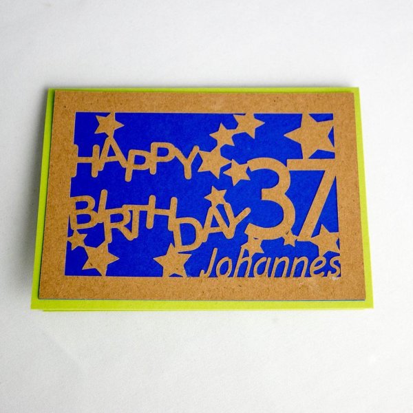 Glückwuschkarte "Happy Birthday & Name & Alter" - Image 2