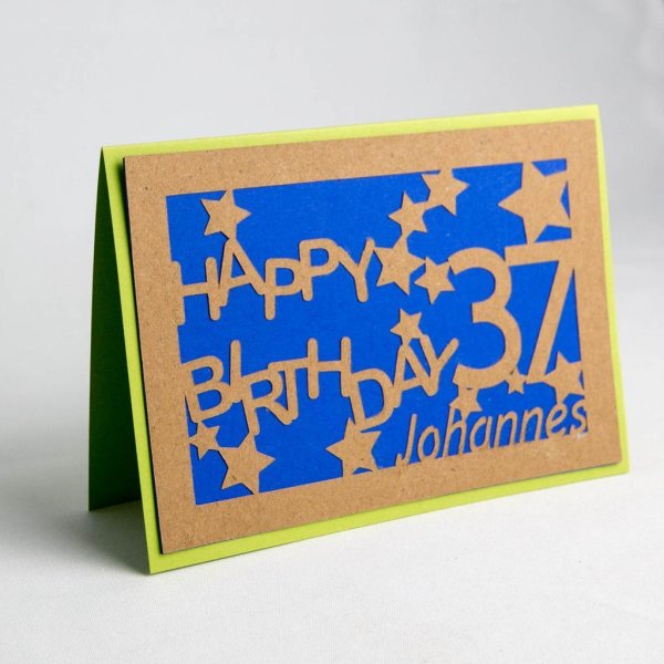Glückwuschkarte "Happy Birthday & Name & Alter" - Image 3