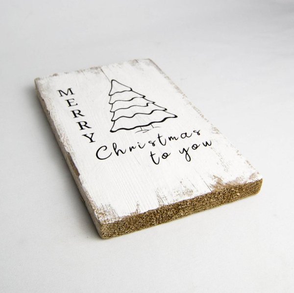 Weihnachtliches Treibholz-Schild "Merry Christmas" - Image 2