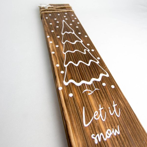 Weihnachtliches Holzschild "Let it snow" - Image 2